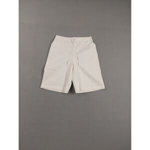 D & Co Men Sweatshorts M White Drawstring Elastic Waist Pockets Stretched Active